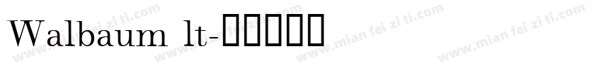 Walbaum lt字体转换